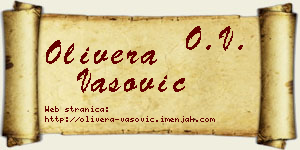 Olivera Vasović vizit kartica
